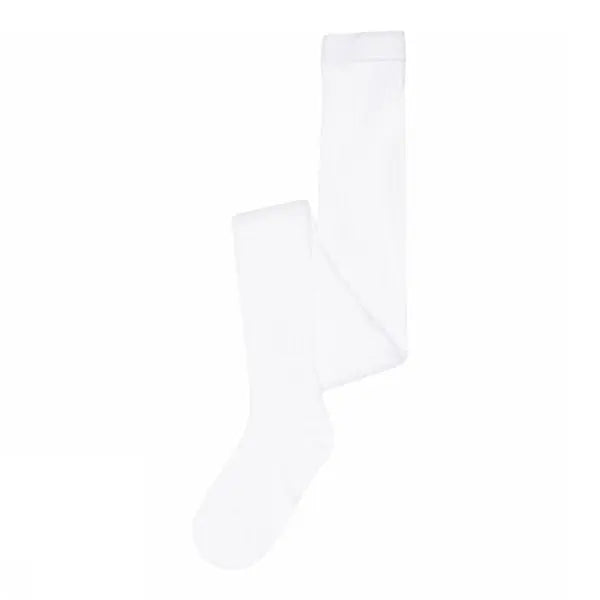 Cotton rib tights (White)
