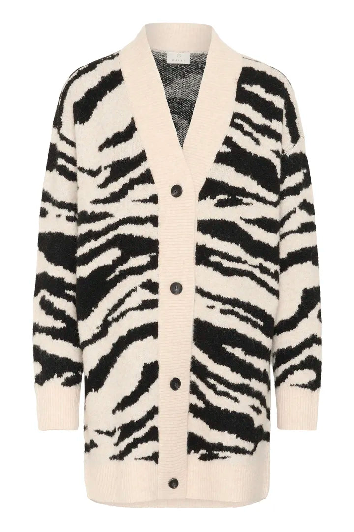 KAsandra Cardigan (Turtledove/Black Animal)