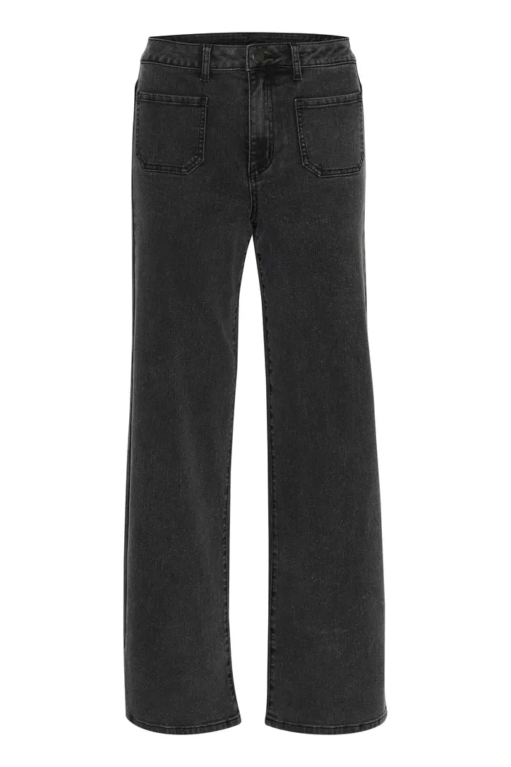 KAkarla HW Wide Jeans (BLACK)