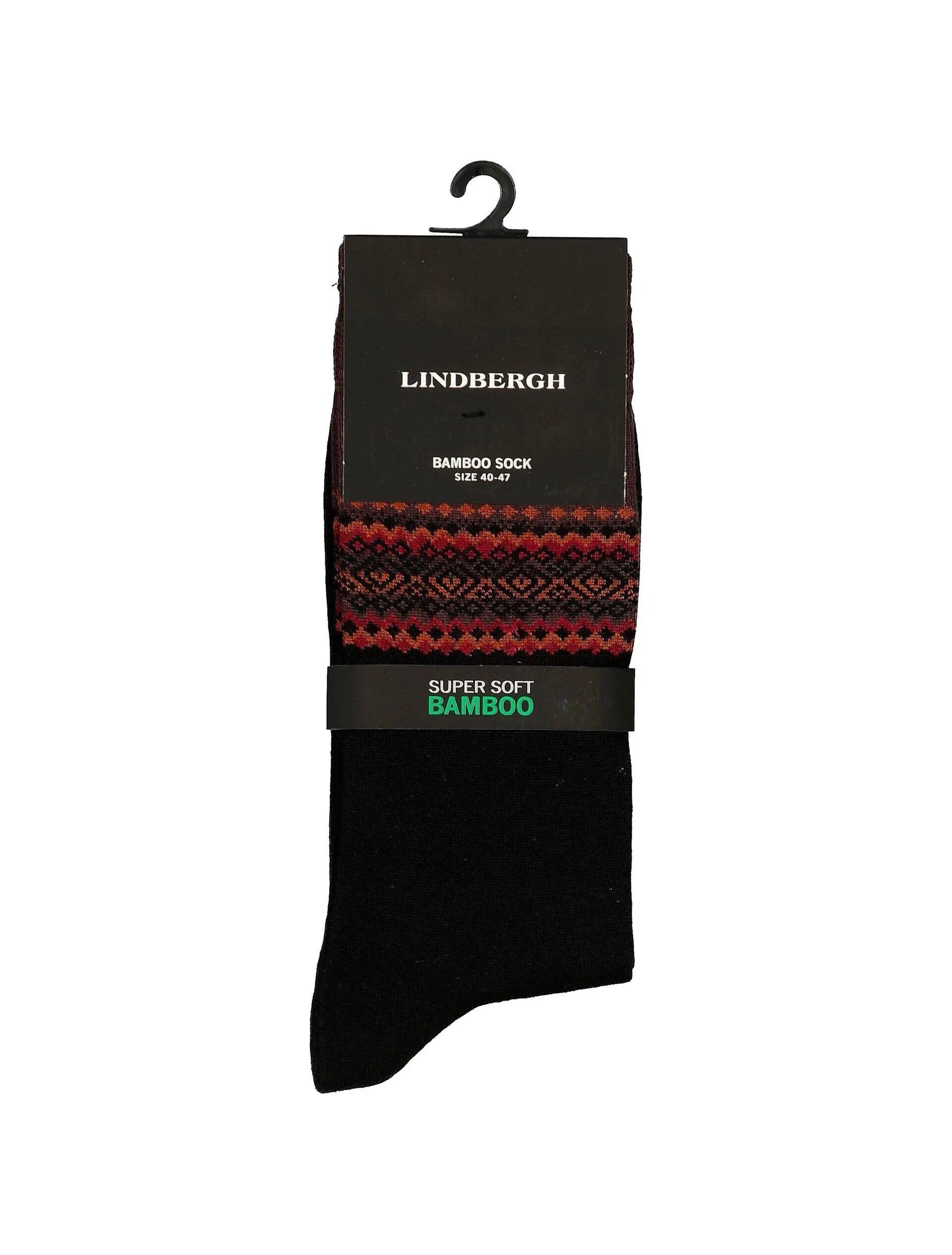 Lindbergh - Jacquard bamboo sock (BURGUNDY)