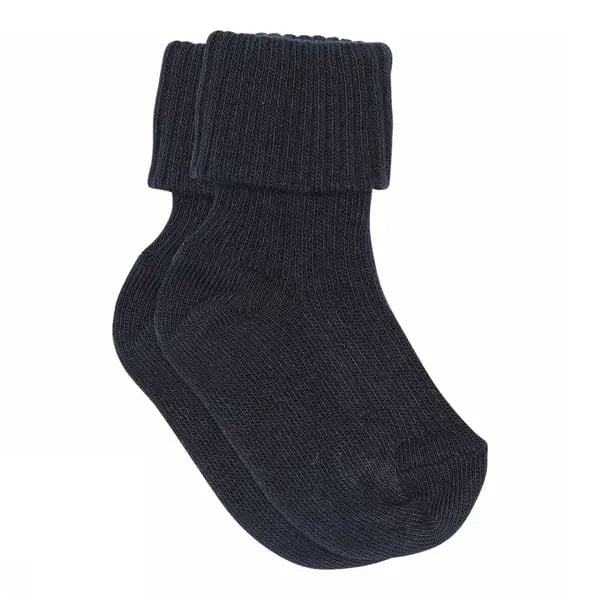 Cotton rib socks (Navy)