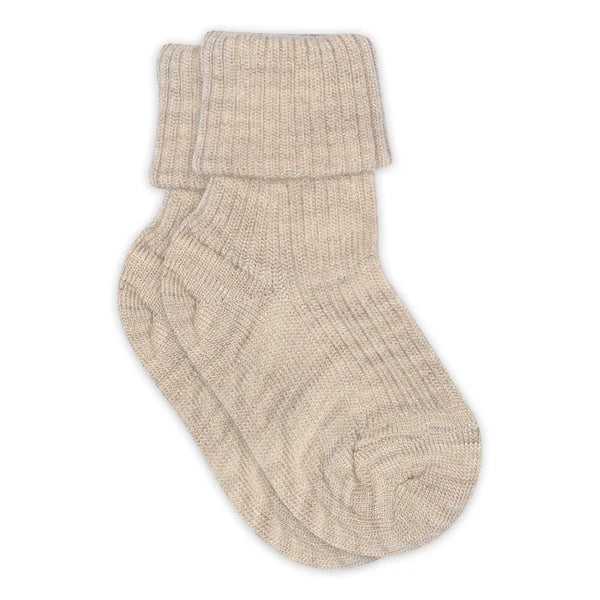 Hilde baby socks-Beige Melange