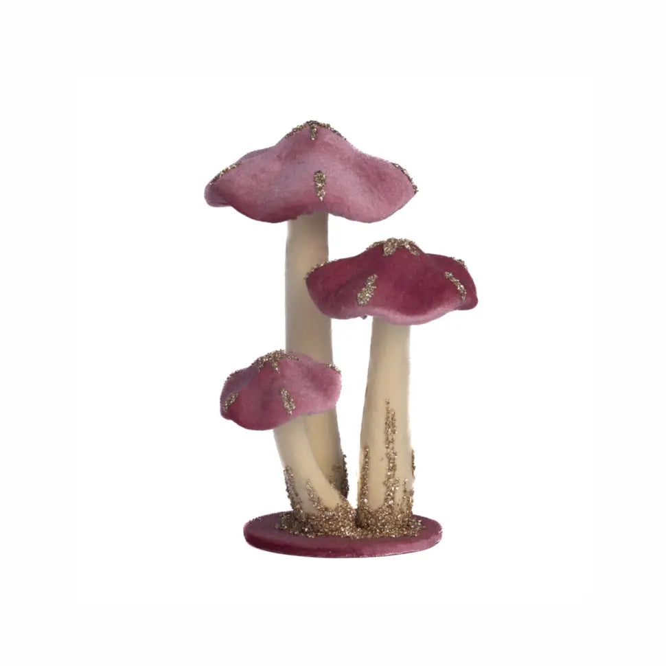FABR.SPARKLE 3 MUSHROOMS TT PNK/CRM 20CM