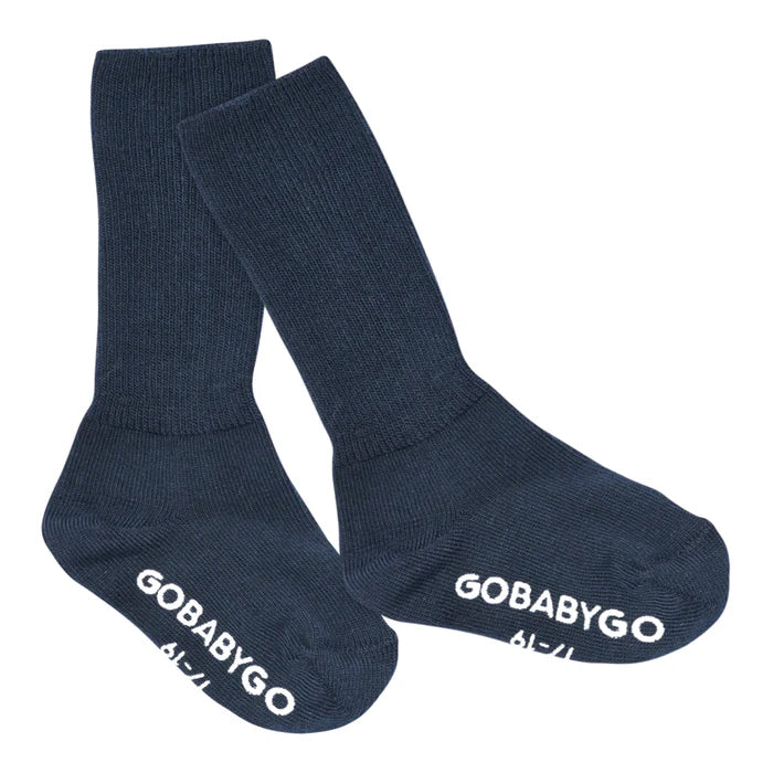 Non-Slip socks- organic cotton (Navy Blue)