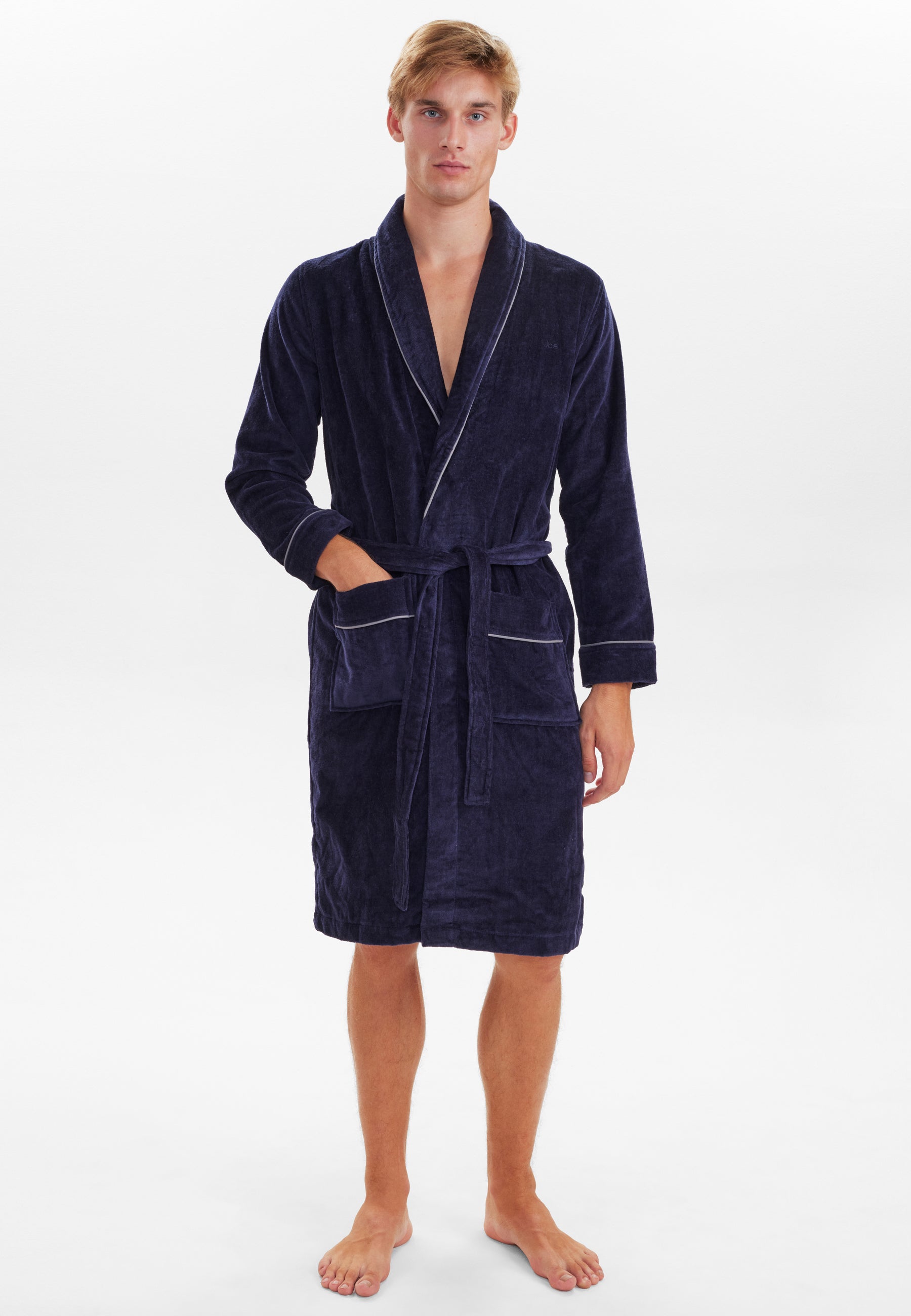 JBS bathrobe. (Navy)