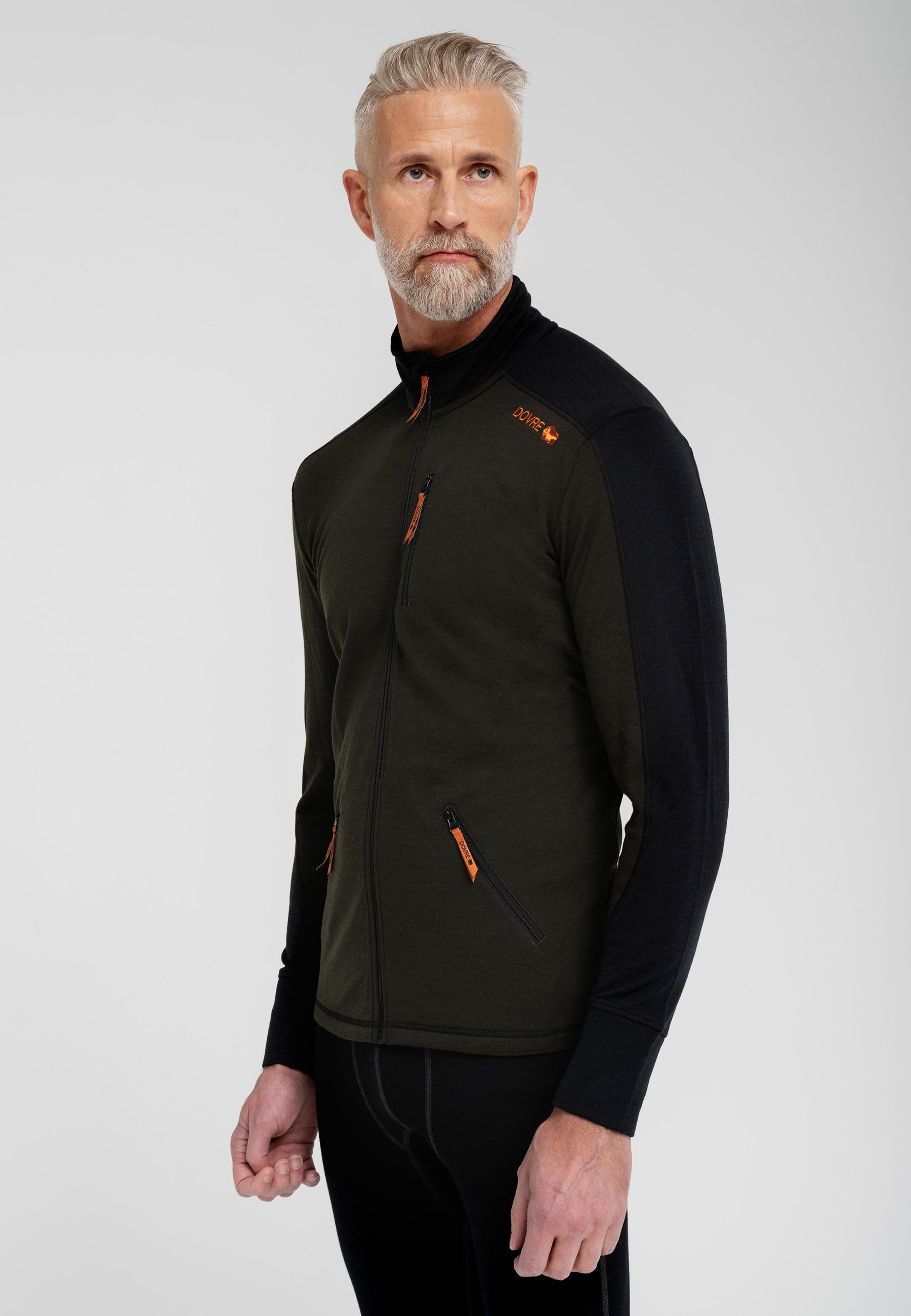 Mens Mid-Layer Full ZIP (Green)