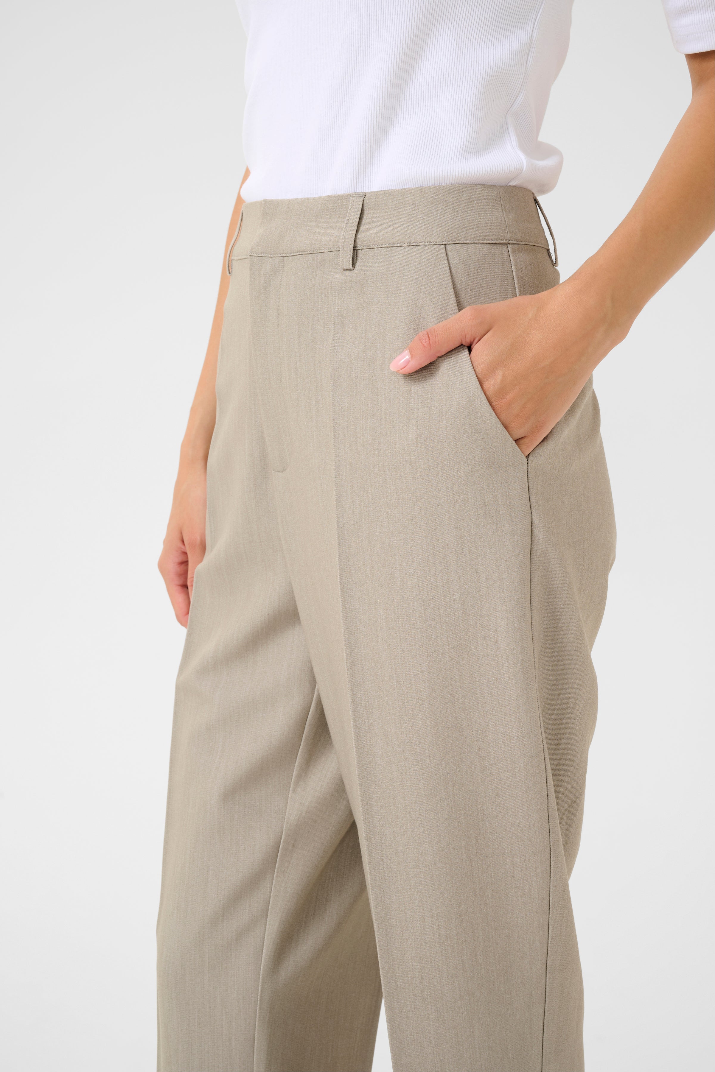 KAsakura Cropped Zipper pants (Elephant Skin Melange)