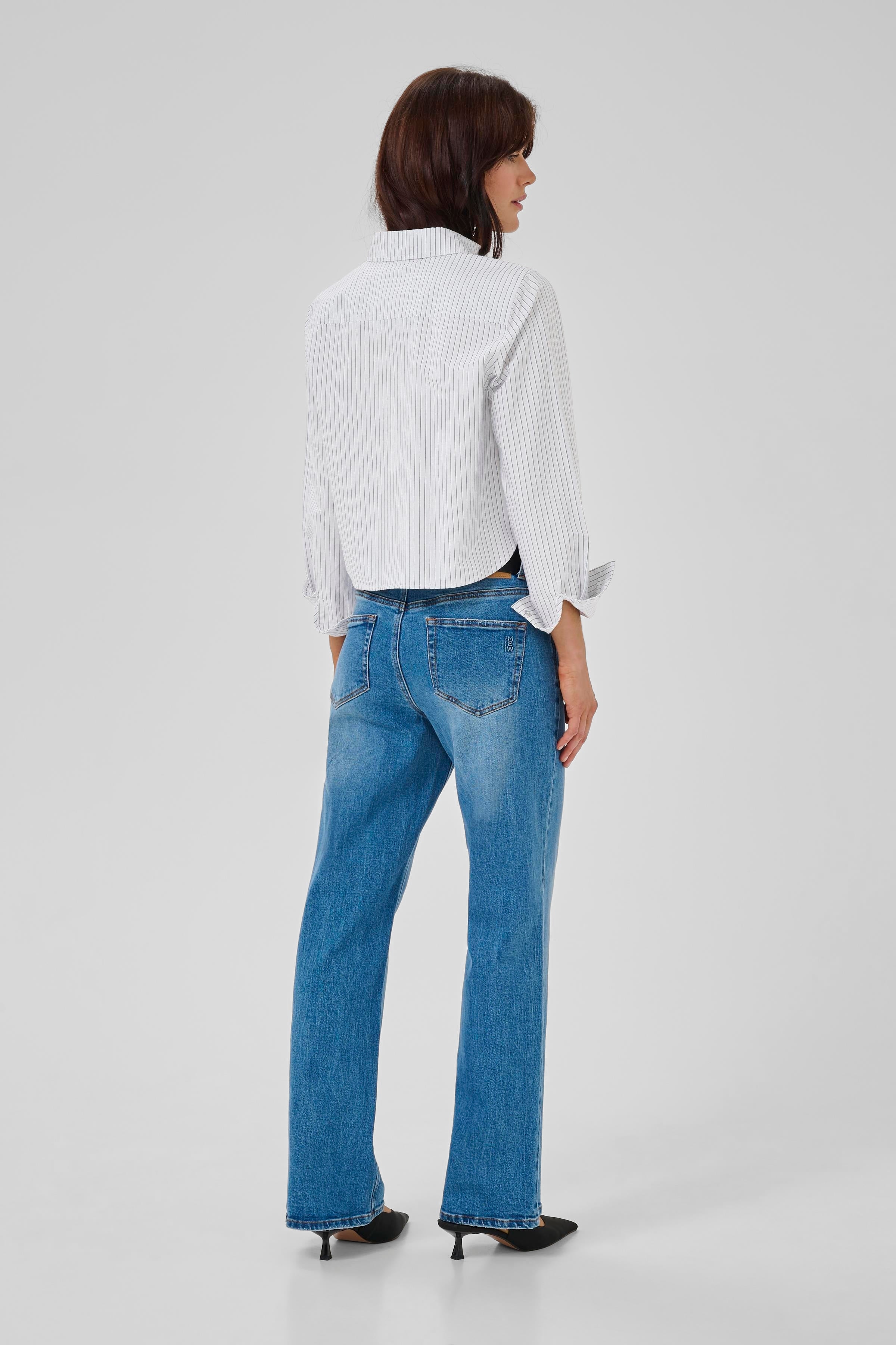 JeanMW Short Shirt (PearlBlue Stiped)