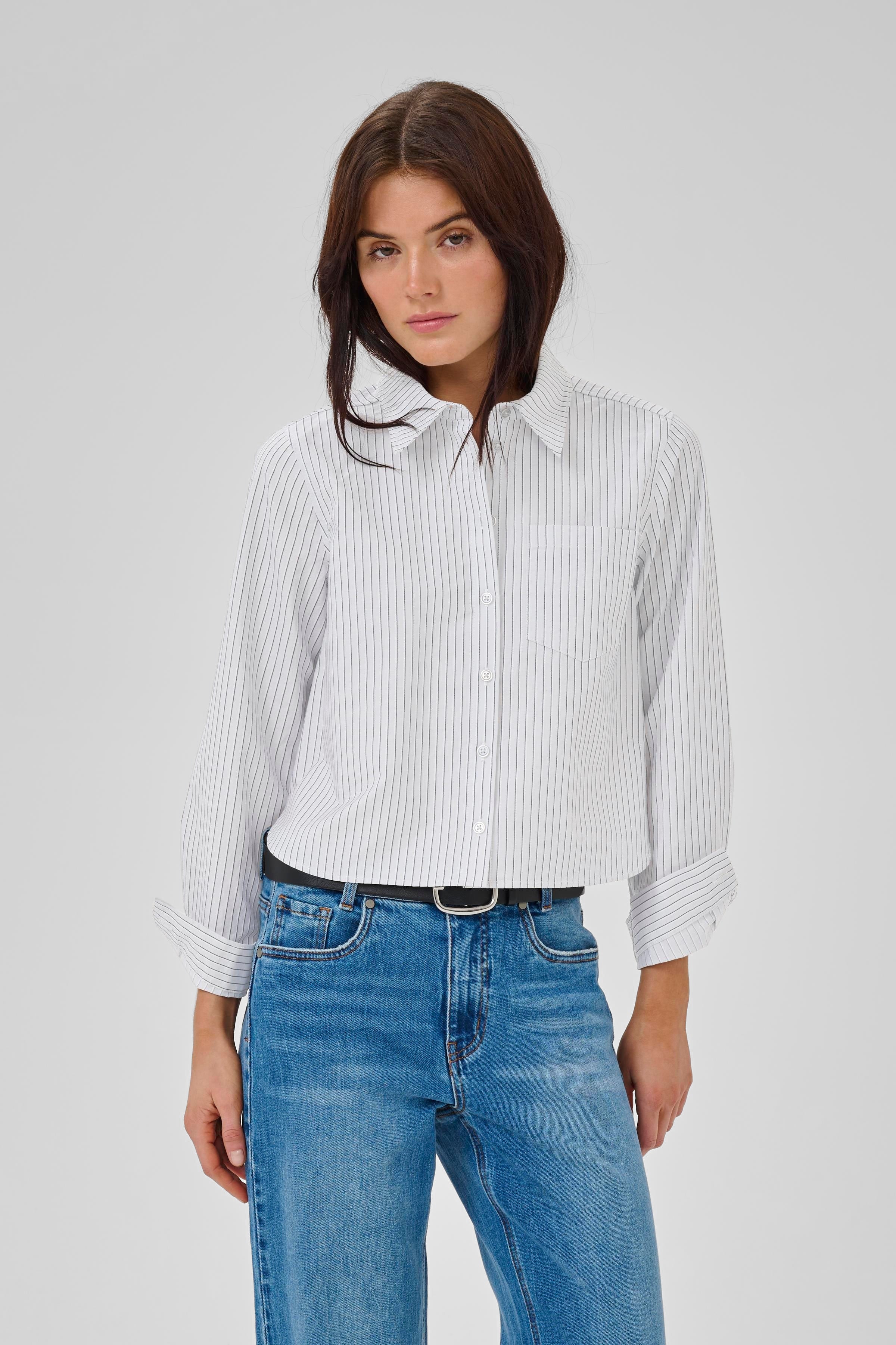 JeanMW Short Shirt (PearlBlue Stiped)