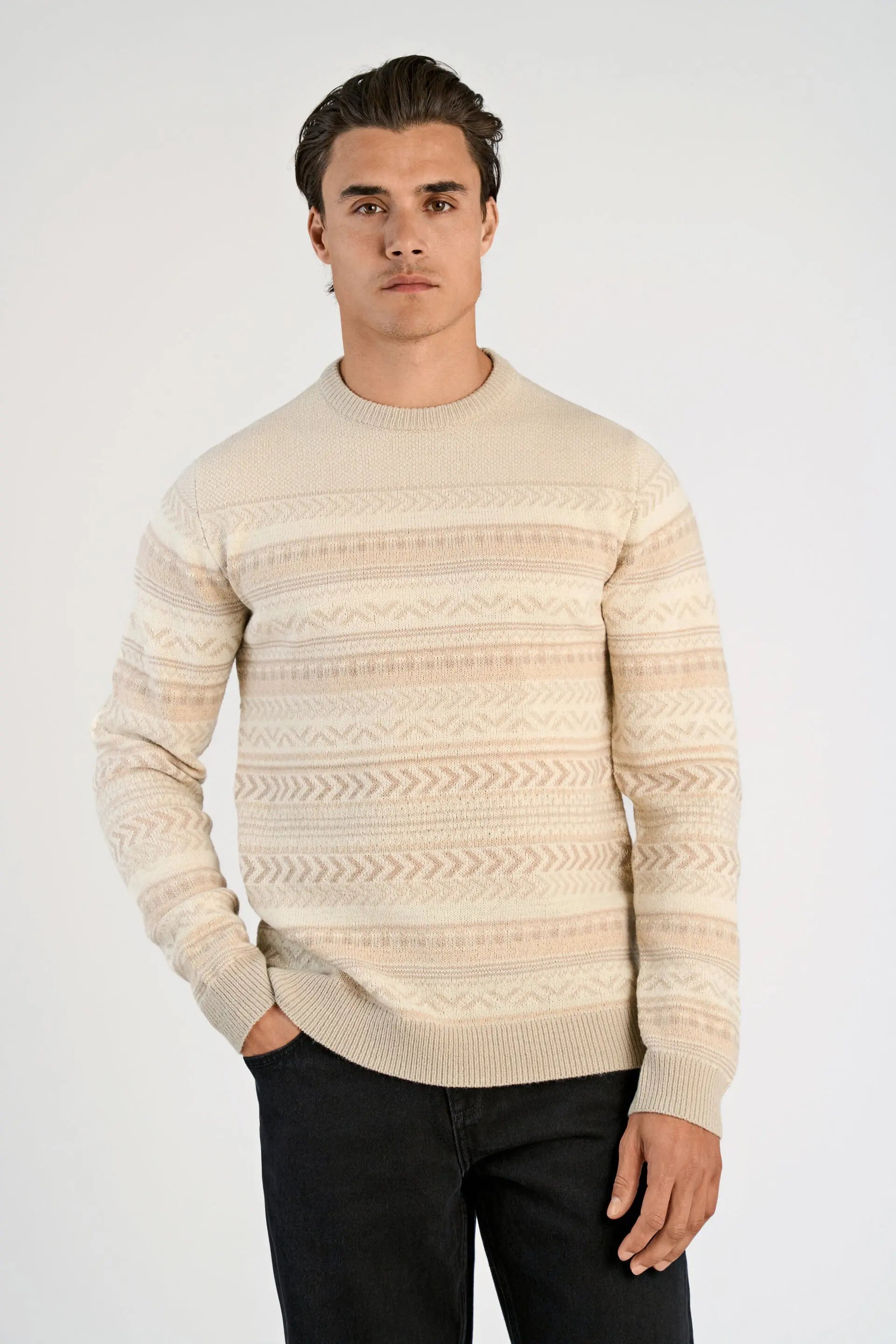 Jacquard Knit Peysa