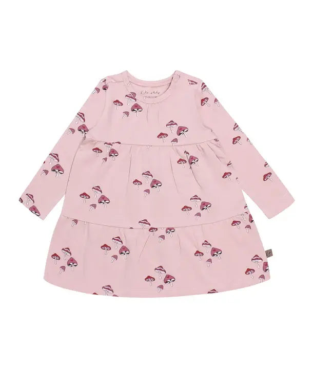 Lauriel 30 - Girls Dress L/S AOP-Rose