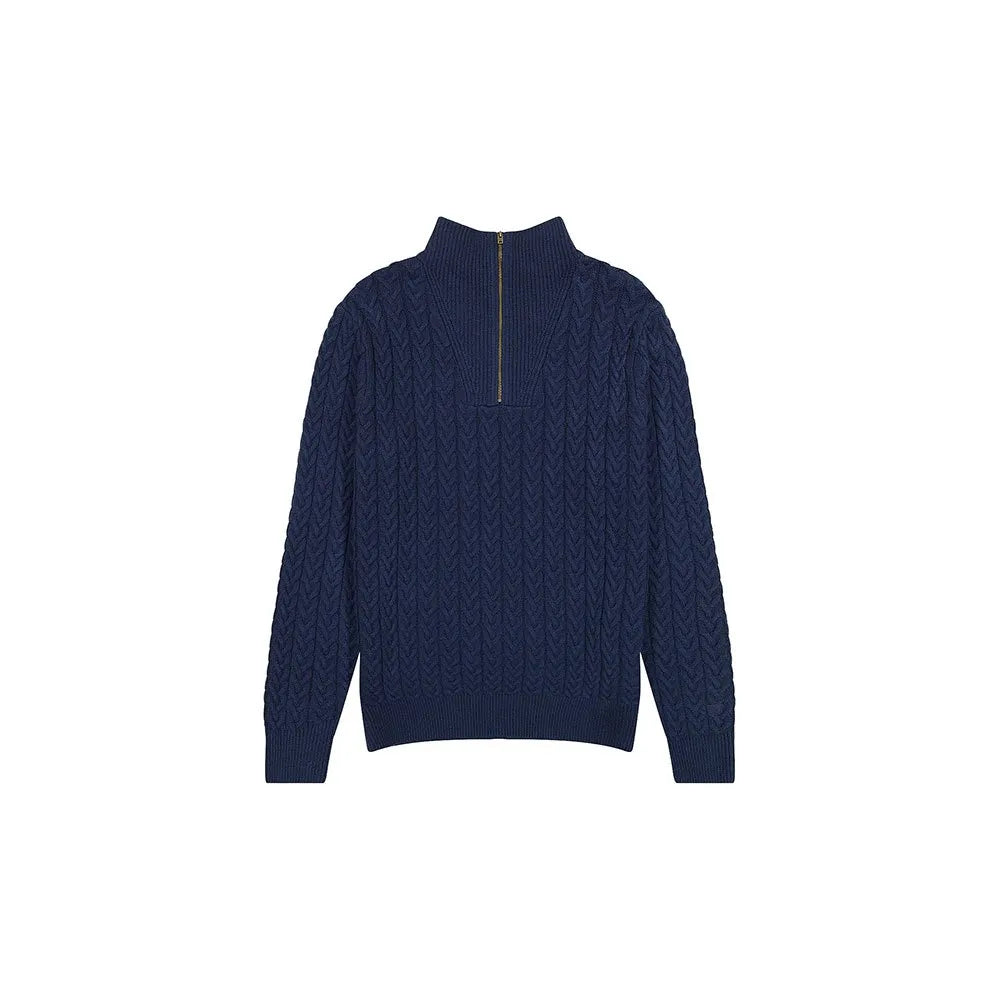 HALF ZIP KNIT NAVY