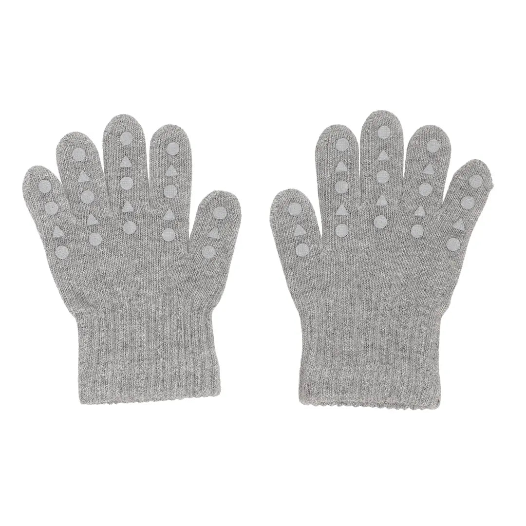 Baby Gloves Cotton Grip (Grey Melange) 1-2Y