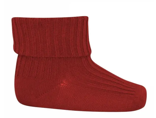 Wool Rib Baby Socks (Tomato)