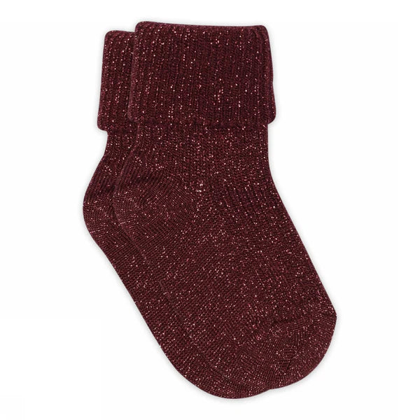 Iris glitter socks-Wine Red