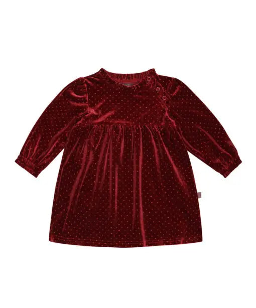 Abbi 44 - Girls Dress L/S Velvet/Glitter