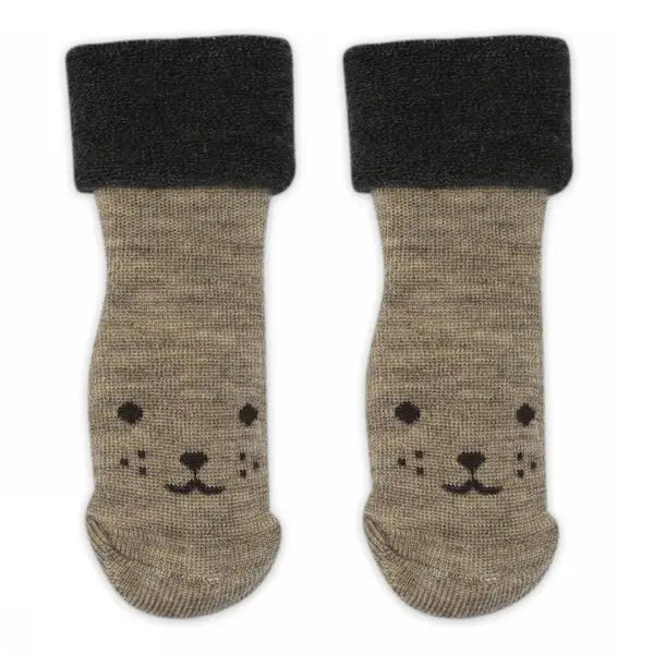 Arven socks-Light Brown Melange