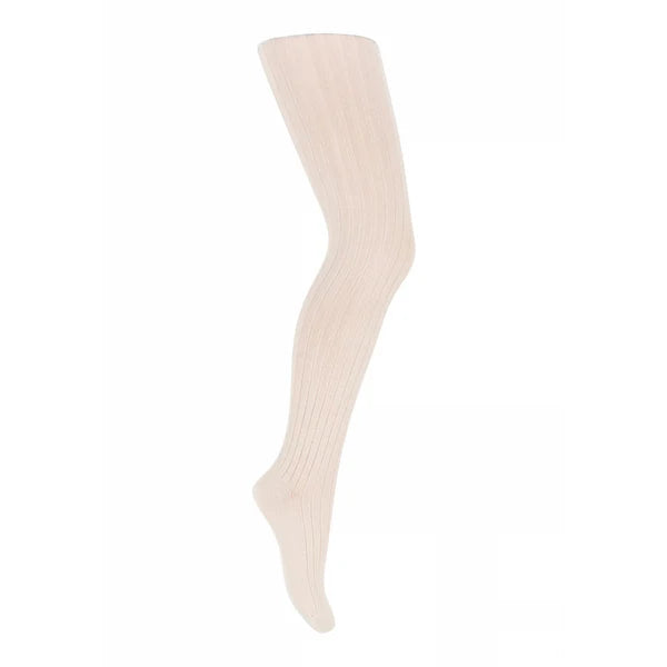 Wool rib tights (Ecru)
