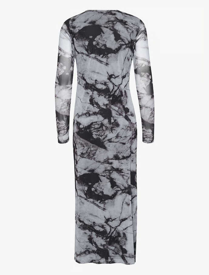 CUattie Melida Dress (Grey Graphic)