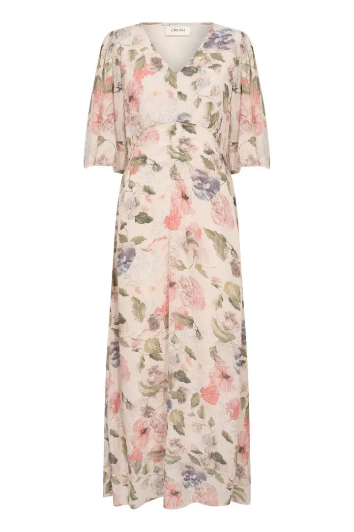 CRHailey Long Dress (Sepia Rose Flower)