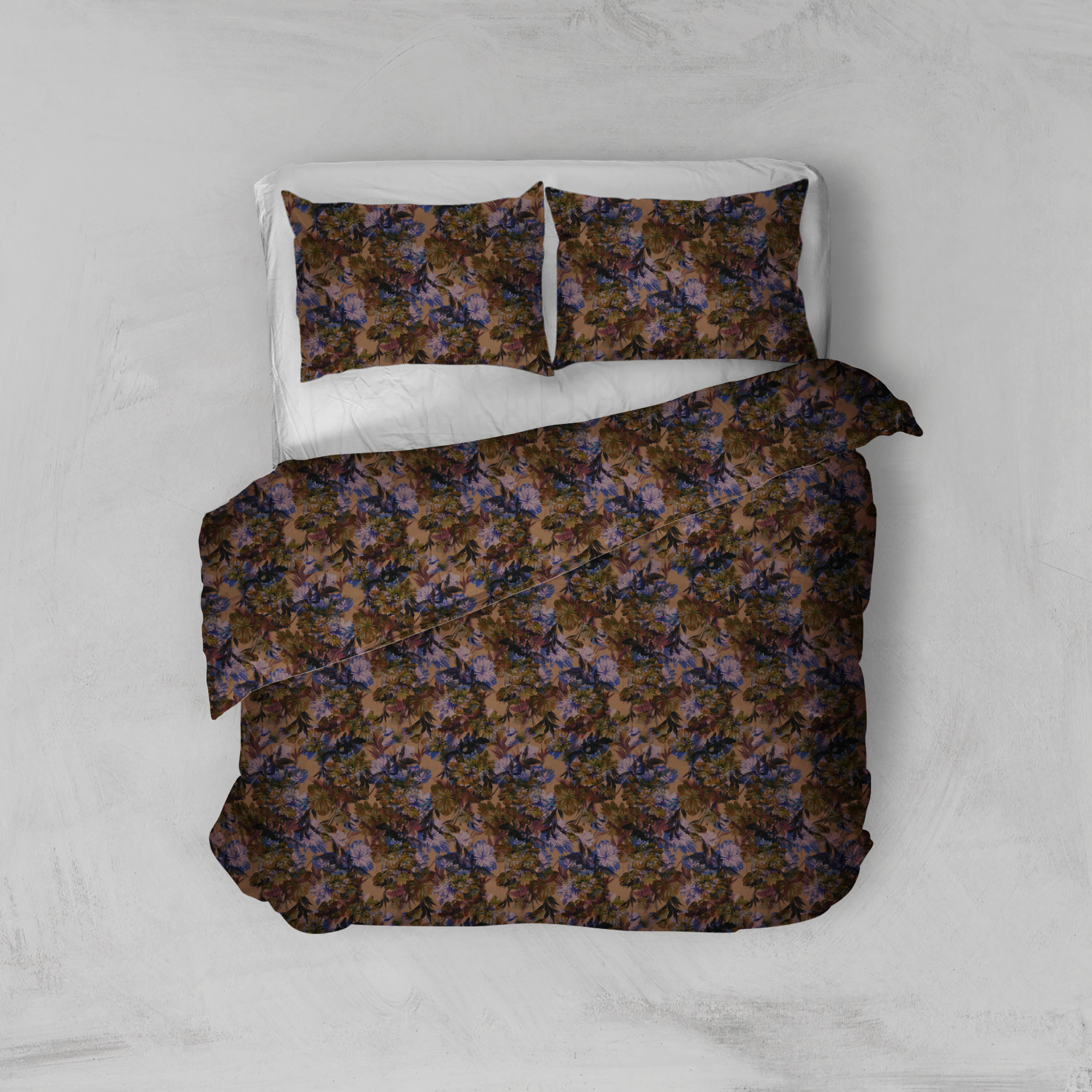 Dark Peonies 140x200cm og 200x220cm