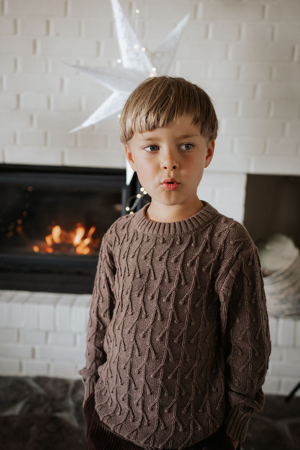 BON CABLE PULLOVER peysa