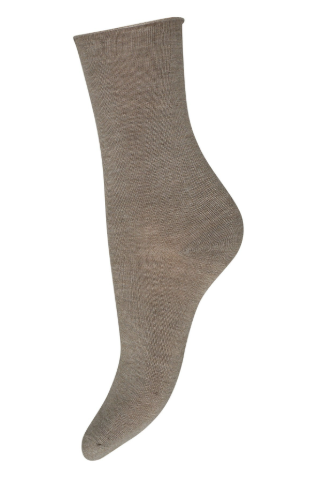 DECOY ankle sock fine knit bam (Brown)