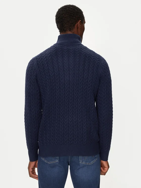 HALF ZIP KNIT NAVY