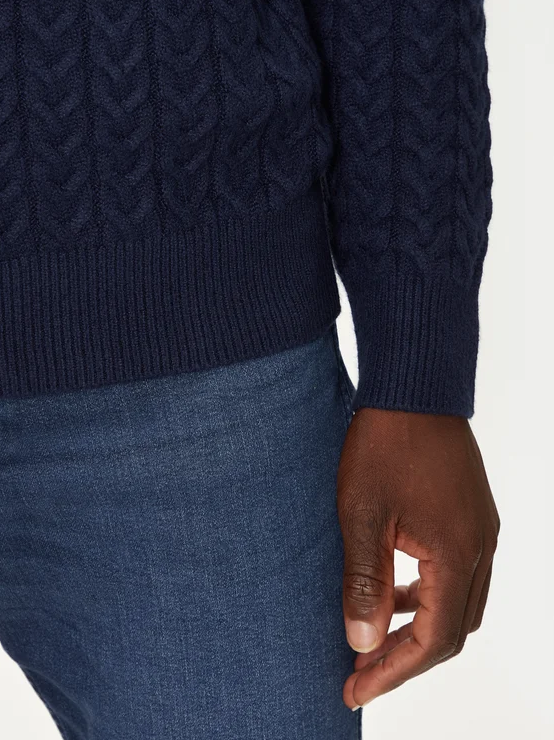 HALF ZIP KNIT NAVY