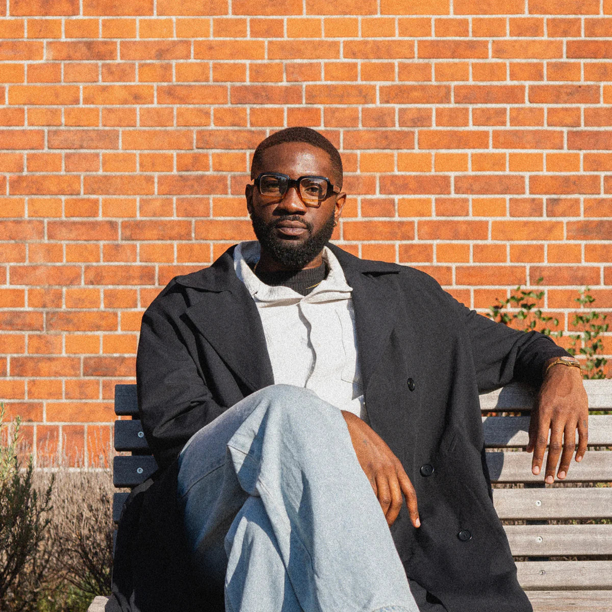 Reading glasses Square-black/brown