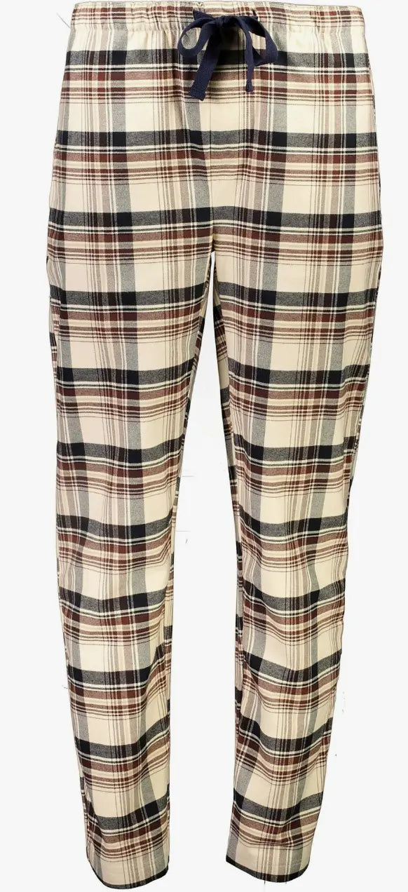 Lindbergh - Checked brushed pyjama pants (Burgundy)