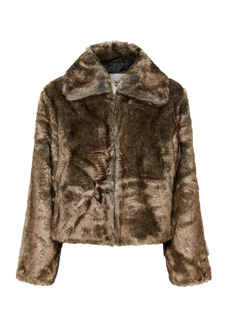 KBCarol Fur Jacket-Falcon