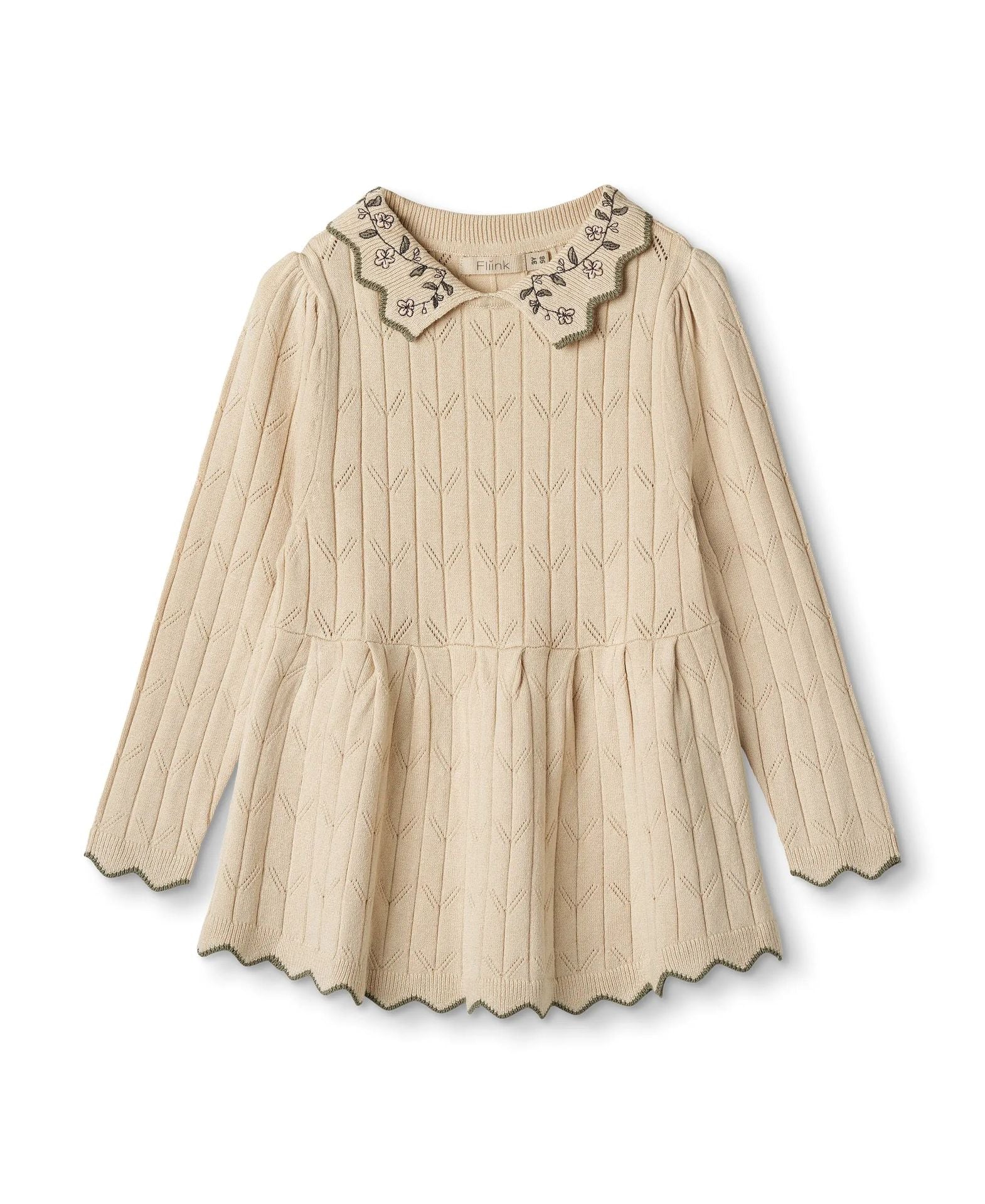 FLIINK - SUNNY EMBROIDERED LS BLOUSE (SANDSHELL)