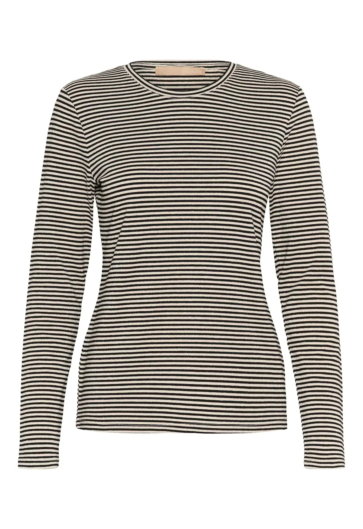 CUkiddy LS Oneck-Black/White Stripe