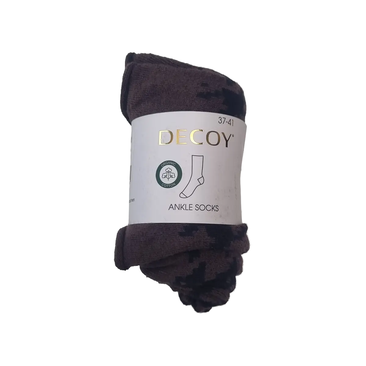 DECOY sock fineknit org cotton (Brown/Black)