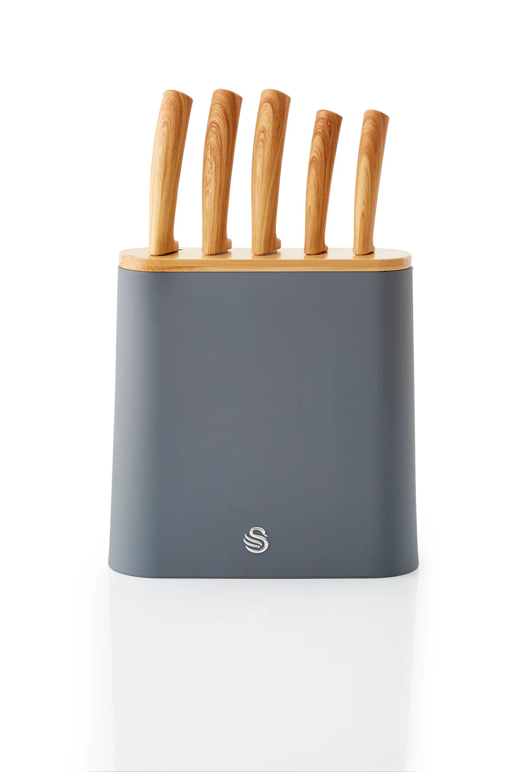 Swan knife set 5 piece slate grey