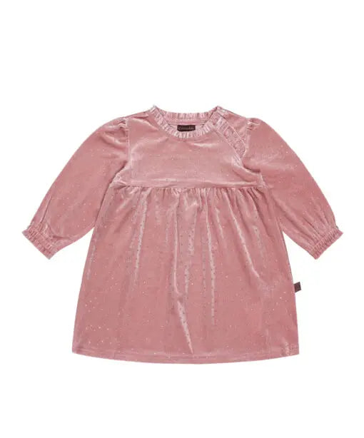 Abbi 44 - Girls Dress L/S Velvet/Glitter
