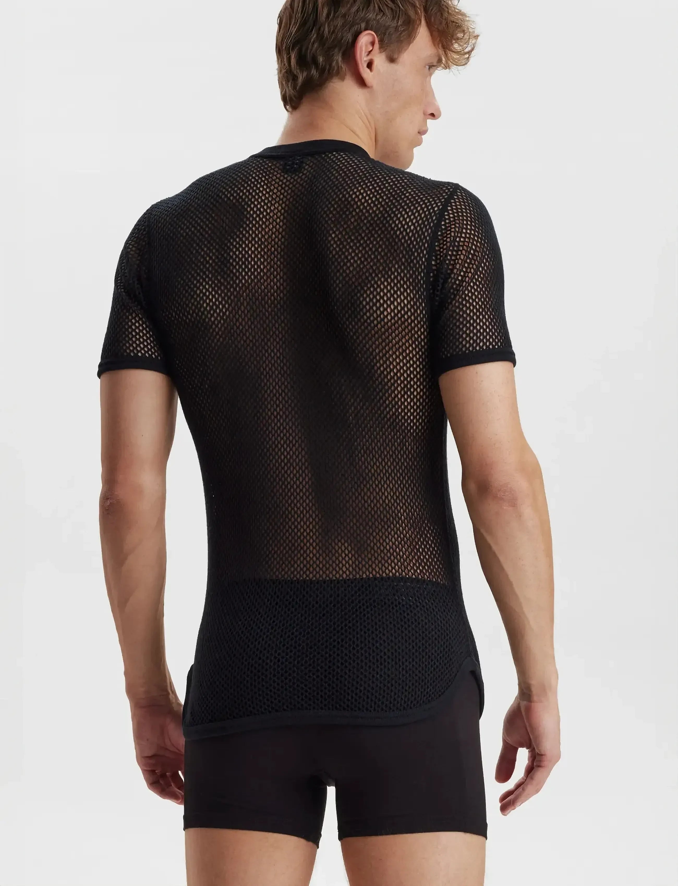 DOVRE wool mesh t-shirt (Black)