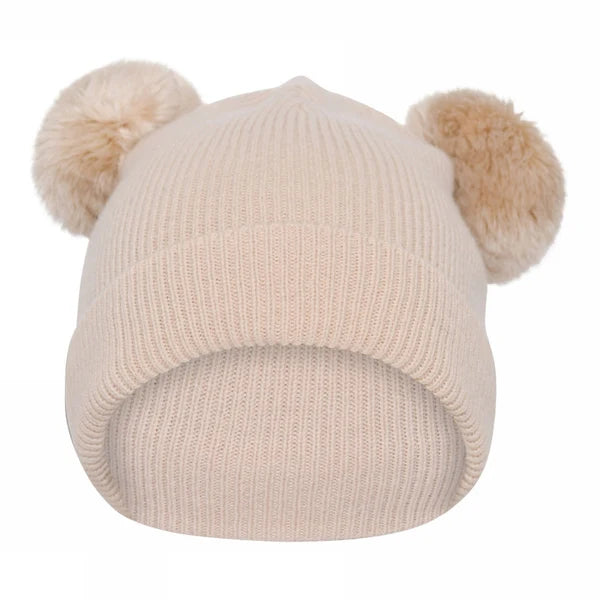 Bergen hat - pompons-Ecru
