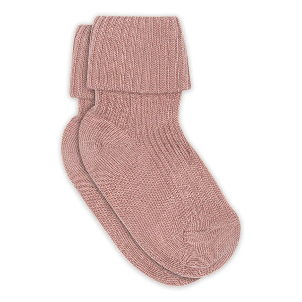 Cotton rib baby socks-Woodrose