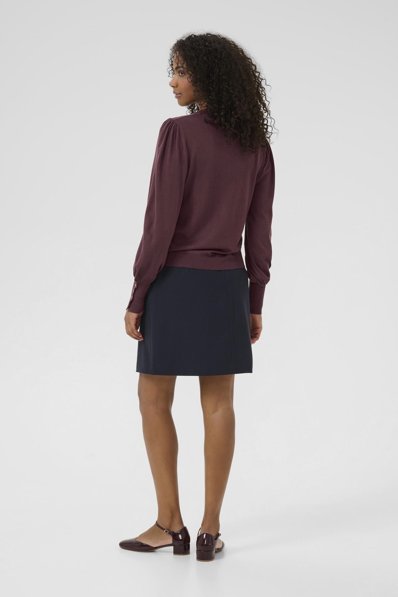 KAlizza Round Neck Knit Pullover Buttons