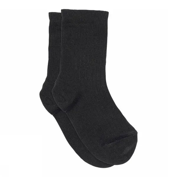 Cotton rib socks-Black