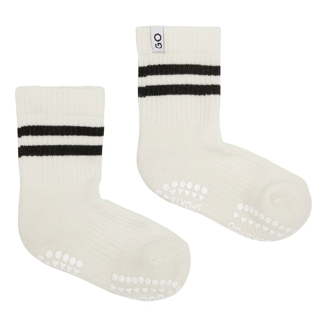 Baby Sport socks (White w black stripes)